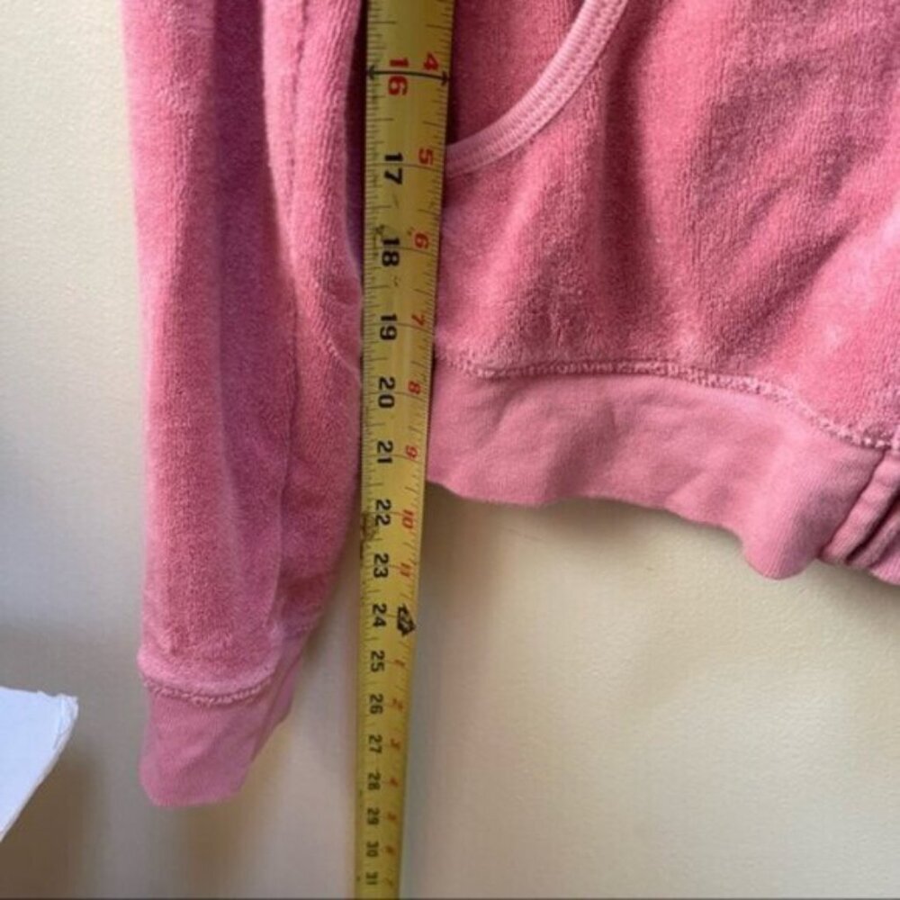 Juicy Couture Vintage Y2K Hoodie Jacket Barbie French Terry Pocket Logo Velour M - Picture 16 of 16